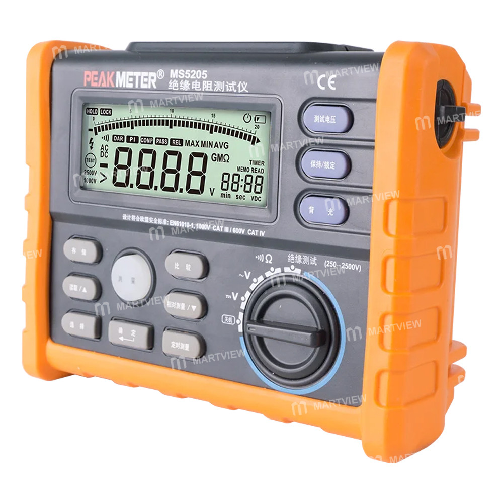 peakmeter ms5205-digital-insulation-resistance-meter-multimeter-megohm-tester-3