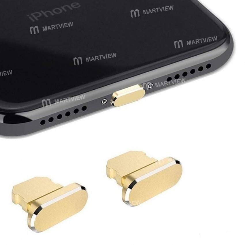 Aluminum Alloy Lightning Port Anti Dust Plug for iPhone/IPad/AirPods - 2Pcs