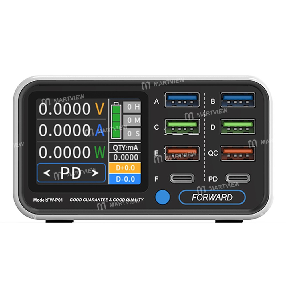 forward fw-p01-65w-multi-port-smart-digital-display-pd-qc-fast-charger-with-15w-wireless-charging-13