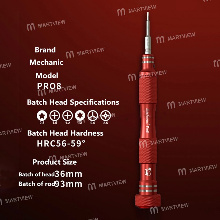 Mechanic Pro8 Non-Slip Professional Magnetic Precision Screwdriver for Phone Disassemble Repair