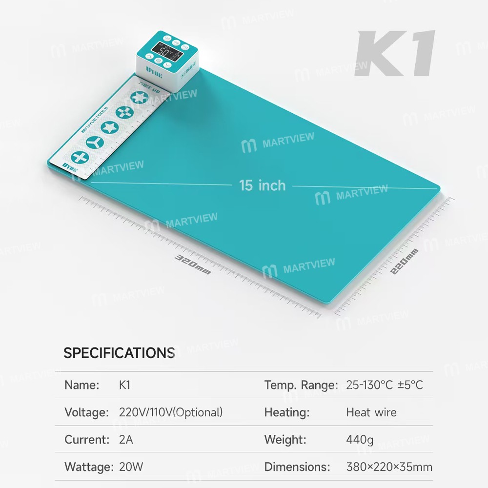 uyue k1-k2-lcd-screen-heating-separating-silicone-pad-for-mobile-phones-laptops-tablets-11