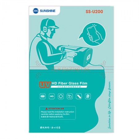 Sunshine SS-U200 HD UV Fiberglass Screen Explosion-proof Protective Film - 25Pcs