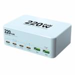 wlx 818l-6-port-220w-pd100wusb-gan-intelligent-digital-display-charging-station-1