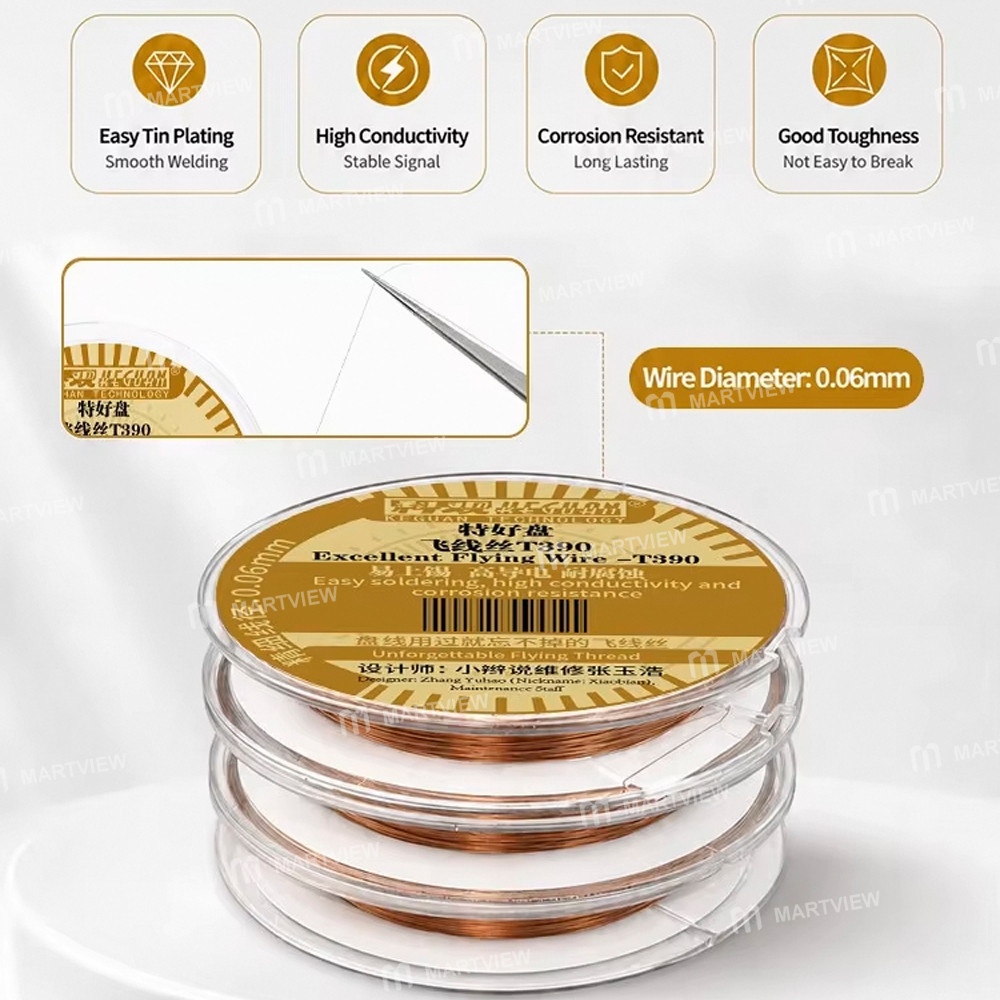 keguan t390-006mm-ultra-thin-excellent-flying-wire-for-pcb-repair--100meter-6