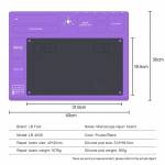 lb tool-4030-40x30cm-microscope-pcb-welding-repair-aluminum-alloy-base-with-silicone-mat-8