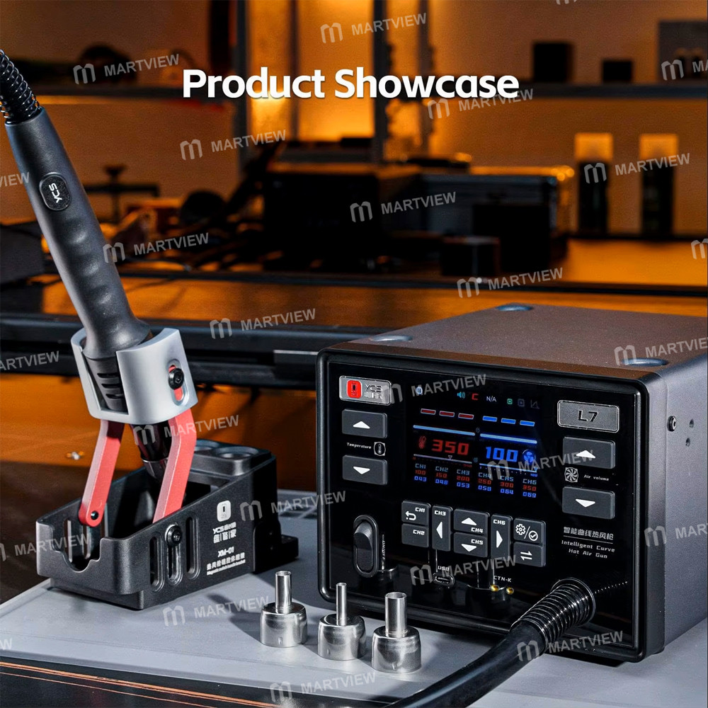 ycs l7-1400w-high-power-smart-automatic-temperature-system-curved-hot-air-gun-station-with-automatic