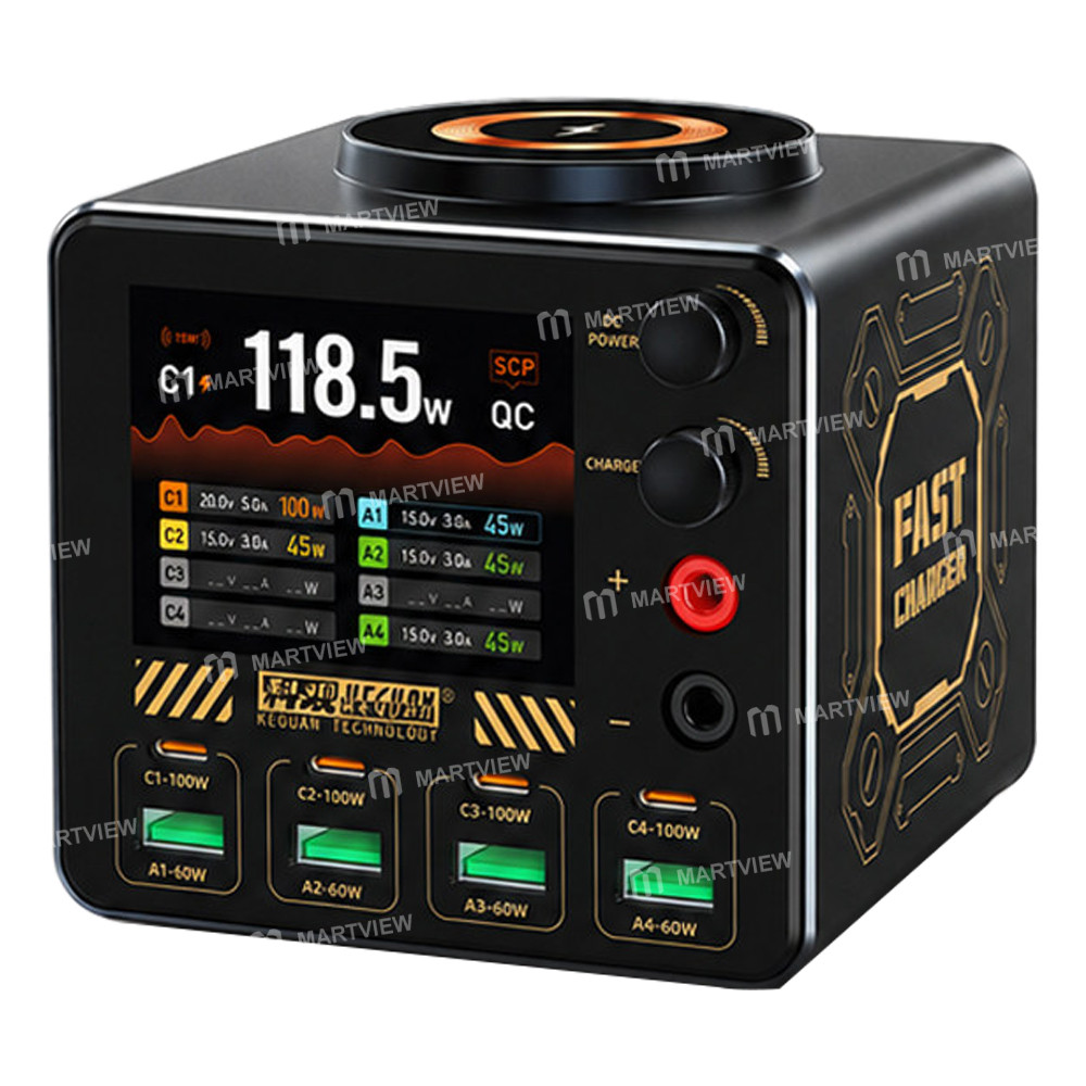 keguan kg-d8-pro-dual-mode-dc-power-supply-fast-charging-station-supports-15w-wireless-charging-1