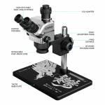 luowei lw-tr03-b3tv-7-68x-continuous-zoom-trinocular-stereo-microscope-with-big-base-6