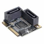 2-Ports Mini PCI-E PCI to SATA 3.0 Adapter Converter for Windows / Mac OS / Linux