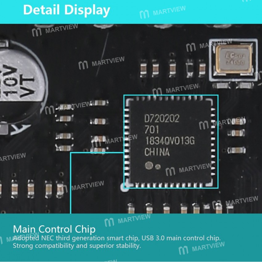 STW-3002 NEC Chip PCI-E to USB 3.0 2-Port PCI Expansion Card with 19-Pin Connector for Win XP/7/8