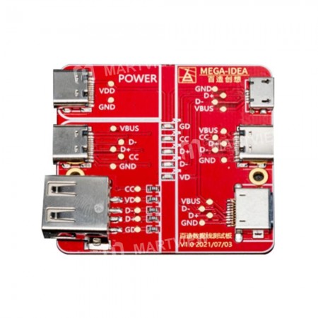 Mega-idea Quick Data Cable Switching Test Board for iPhone / Type-c / Android