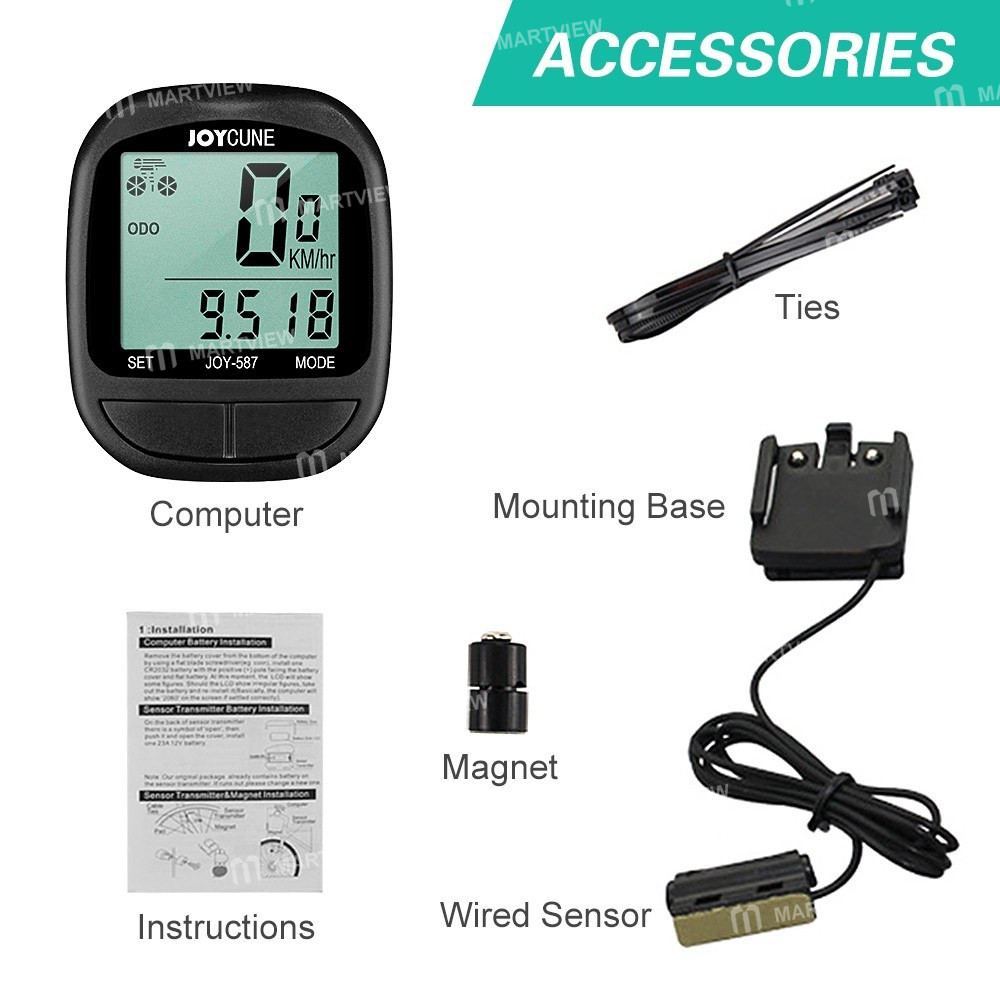 bike computer-bicycle-waterproof-wired-speedometer-4