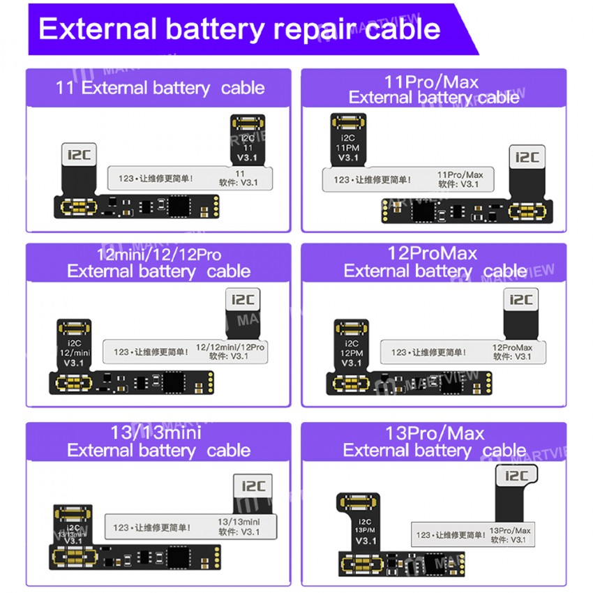 i2c kc01-multi-function-comprehensive-battery-repair-instrument-for-iphone-6-14pro-max-15