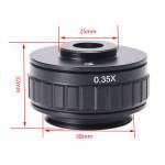 0.35X 0.5X 0.1X C-mount Focus Adjustable Camera Lens Adapter for Trinocular Stereo