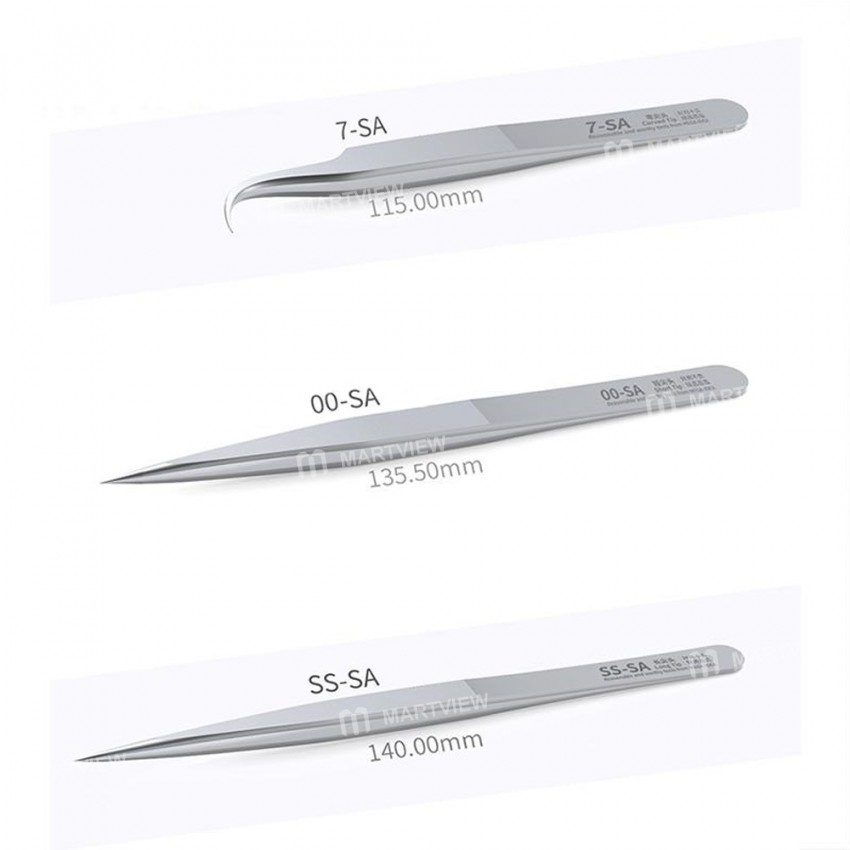 Qianli MEGA-IEDA High Hard Non-magnetic Stainless Steel Repair Tweezers