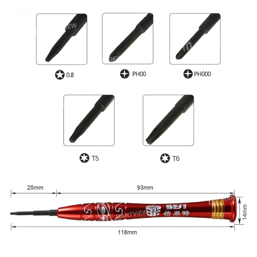 BST-668S 5-in-1 Precision Screwdriver Set for Macbook Phone Repair