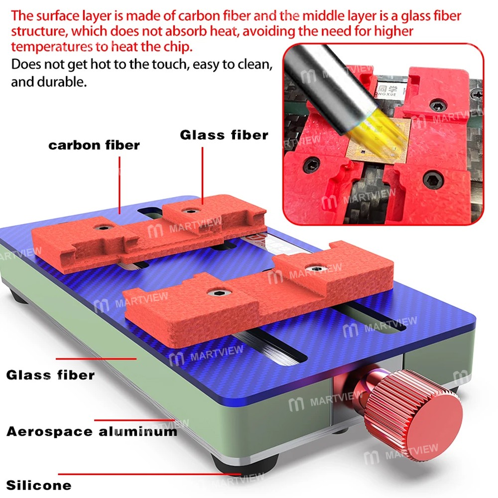 jitongxue kj-02-professional-grade-carbon-fiber-jig-for-motherboard-cpu-chip-pcb-soldering-repair-5