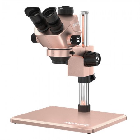 Relife RL-M7T Pro-B11 7X-50X Continuous Zoom Colorful Trinocular HD Stereo Microscope