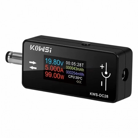 KWS-DC28 30V / 12A DC 5.5x2.5 Interfaces Voltage Current Power Meter