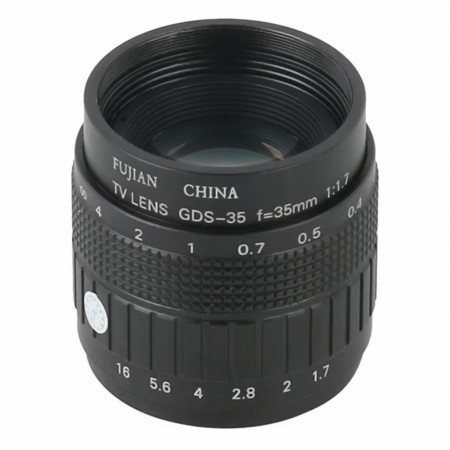 Fixed Focus 35mm C-Mount 2 / 3 Manual Zoom Lens for Industrial Video Microscope Camera