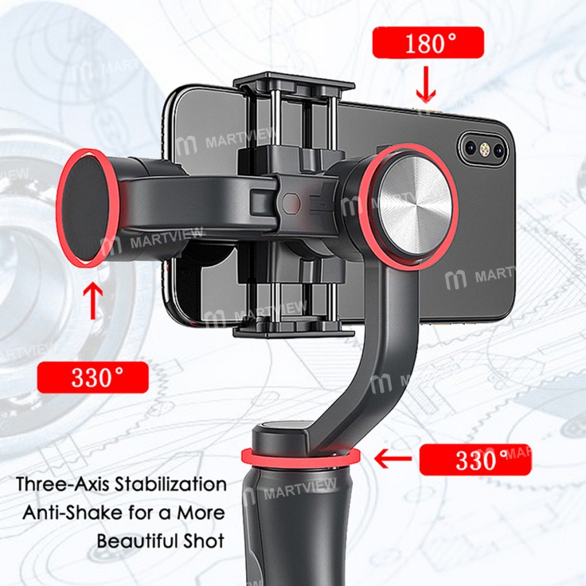 3-Axis Universal Adjustable Handheld Gimbal Stabilizer for Smartphone Camera