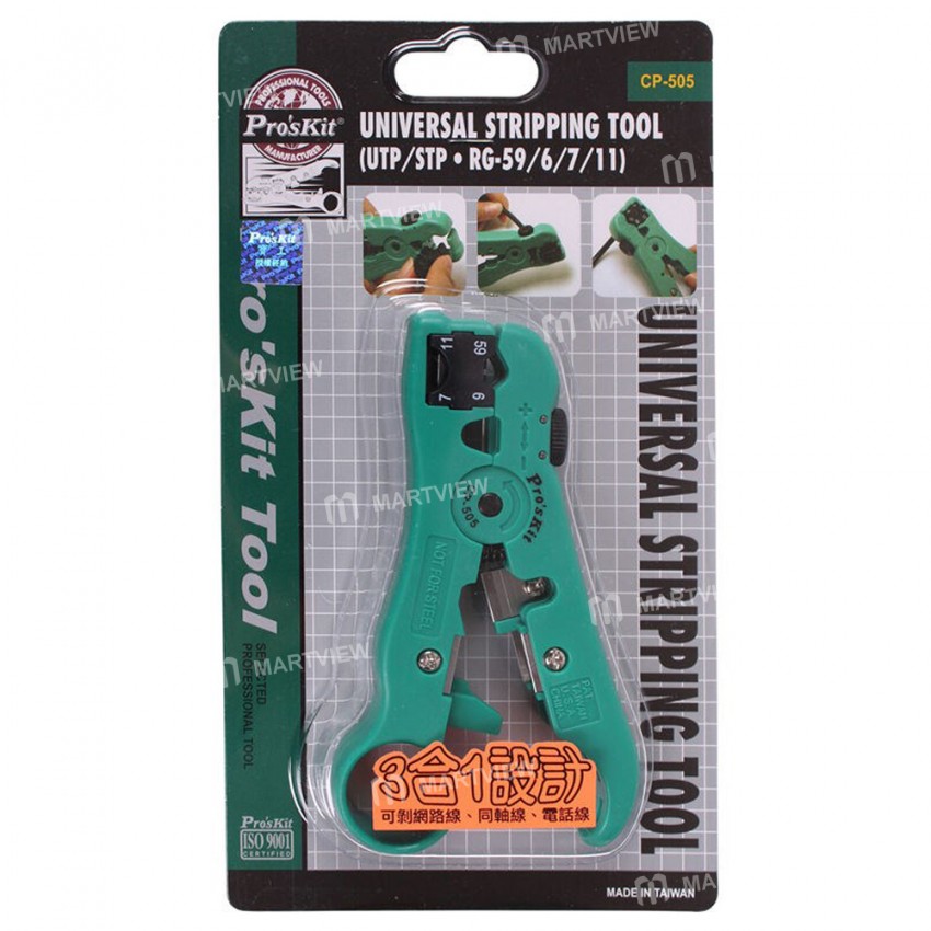Pro'sKit CP-505 3-in-1 Universal Multifunctional Crimping Stripper