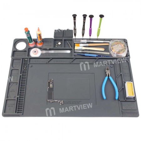 WL W-168 Soldering Repair Maintenance Platform Heat Insulation Silicone Station Pad Multifunction El