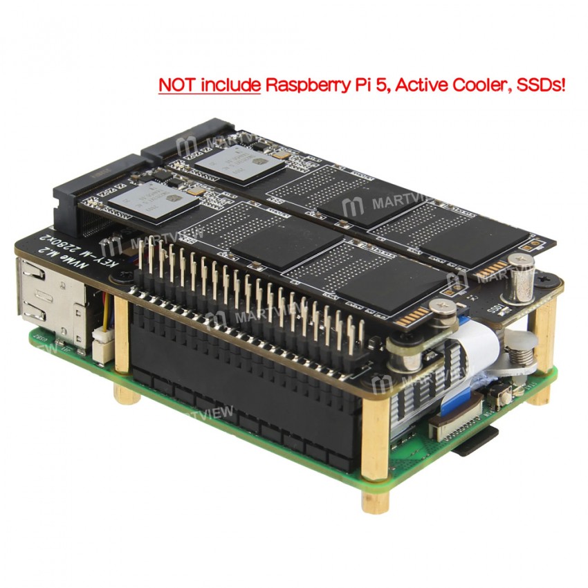 x1004 pcie-to-m2-nvme-protocol-dual-ssd-expansion-board-for-raspberry-pi-5-6