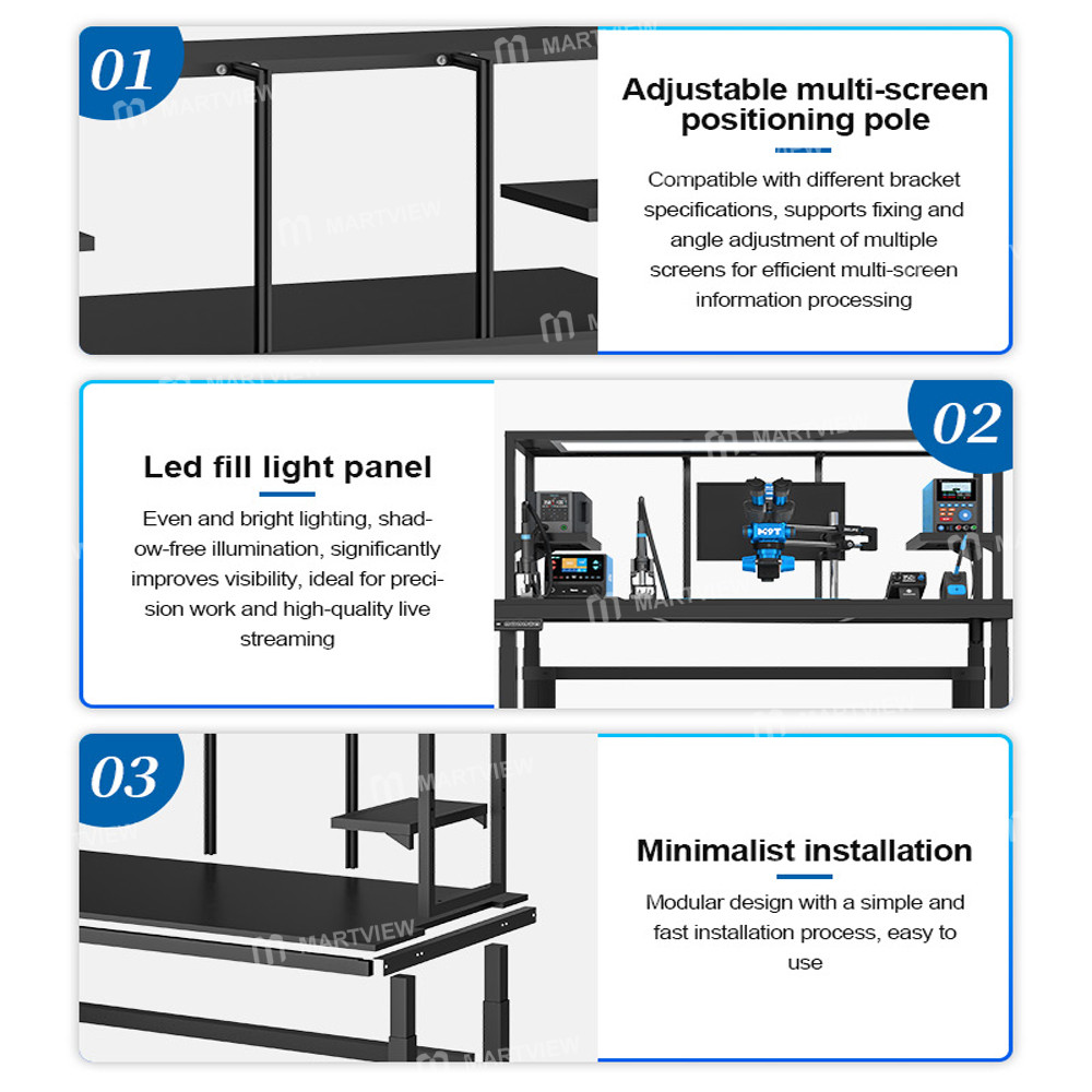 sunshine m1-pro-intelligent-72cm-to-117cm-height-adjustable-repair-table-for-expanded-work-area-18