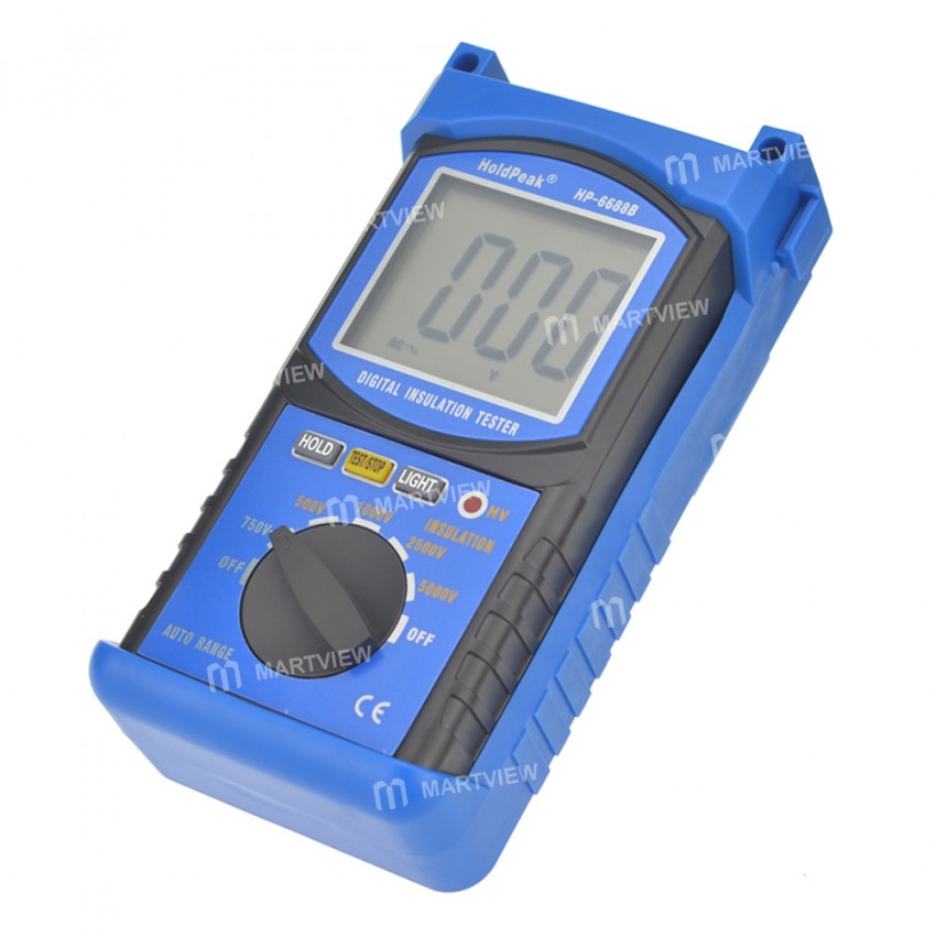 HoldPeak HP-6688B Portable 5000V 1999 Auto Range Insulation Resistance Tester with Data Hold