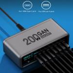 maant mt-p200-200w-gan-nitride-intelligent-digital-display-multi-port-desktop-charging-station-12