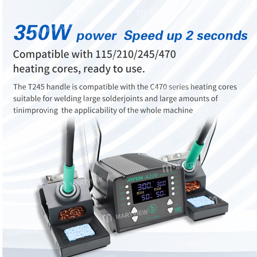 aifen a220-double-station-rework-soldering-station-compatible-with-c245-210-115-handle-15
