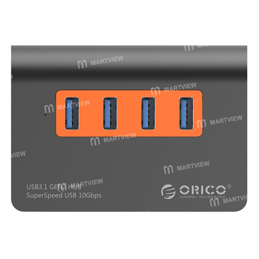 Orico M3H4-G2 Aluminum Alloy USB3.1 Gen2 10Gbps 4-port USB Hub Support OTG Function