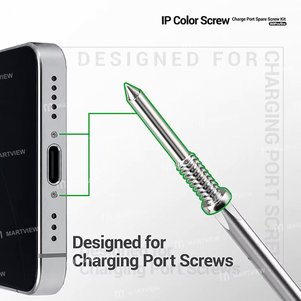 2uul sc13-8-color-pentalobe-charging-port-screws-kit-for-iphone-x-17-pro-max--360pcs-5