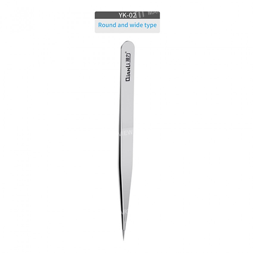 QianLi iNeezy Round Hand Polished Tweezers Stainless Steel Anti Rust Wear Resistance Corrosion Resis