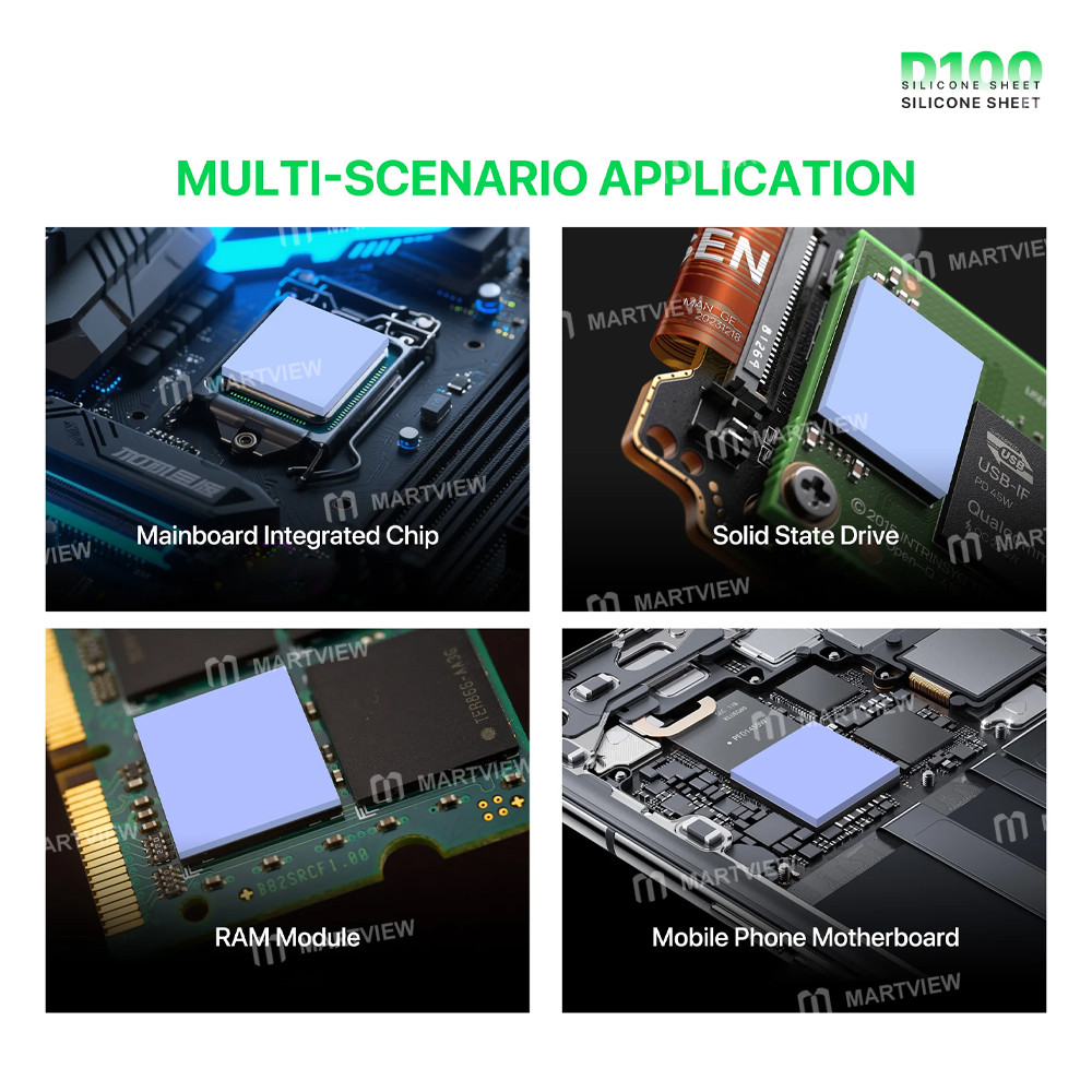 mechanic d100-insulated-thermal-silicone-sheet-for-motherboard-chip--100pcs-3