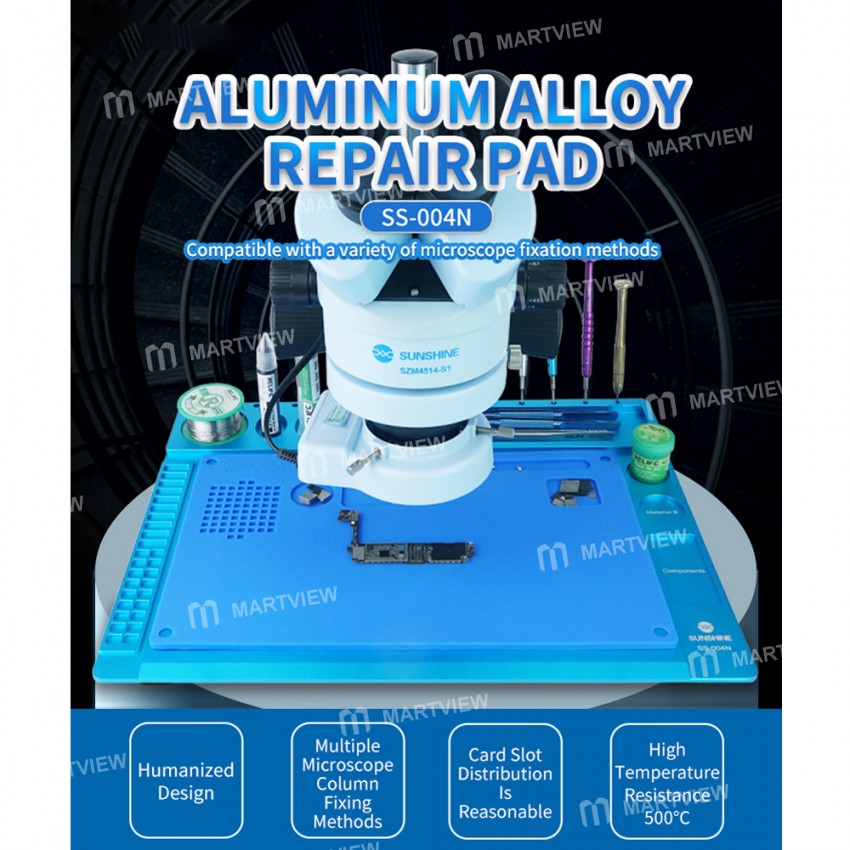 Sunshine SS-004N Multifunction Aluminum Alloy Microscope High Heat Resistant Maintenance Mat
