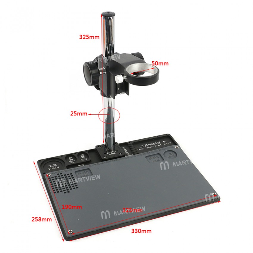 WL Multifunction Aluminum Alloy Workbench Microscope Stand Table Working Holder for HDMI USB VGA Dig