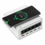 Multi-port QC3.0 USB 110W Type-C PD 65W Wireless Fast Charge Station