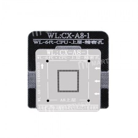 WL High-Quality A8 CPU Upper Tin Plate Steel Net BGA Reballing Stencil with Fixed Plate for iPhone 6 6Plus