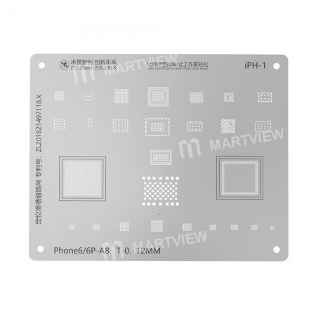 MiJing Reballing Stencil Plant Tin Steel Net for A8 iPhone 6 / 6 Plus