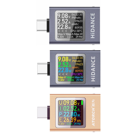 Type-C Digital Display DC Voltage / Current / Power Tester for Mobile Phone / Laptop Testing