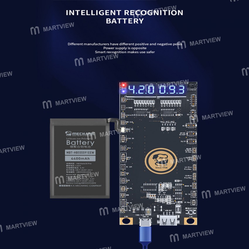 Mechanic BA27 Battery Activation Detection Board with USB Cable Latest Support iPhone13 Series / And