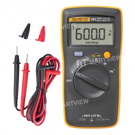 Fluke 101 Mini Auto Range Digital Multimeter for AC / DC Voltage Frequency Duty Cycle Test