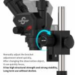 soptop 7060-ultra-7-60x-adjustable-zoom-trinocular-stereo-microscope-with-big-base-for-pcb-repair-8