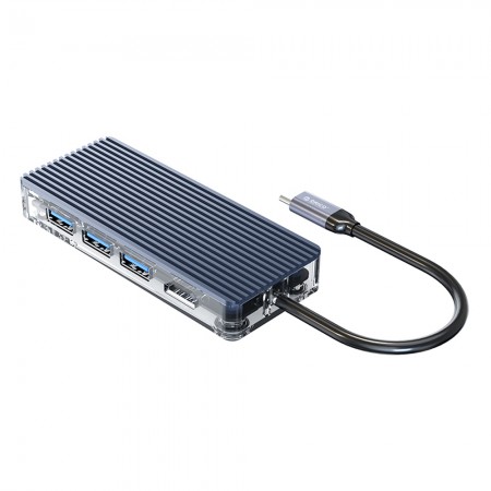 Orico WB Series Type-C to Multiple Interfaces Transparent Hub for Laptop / Mobile Phones