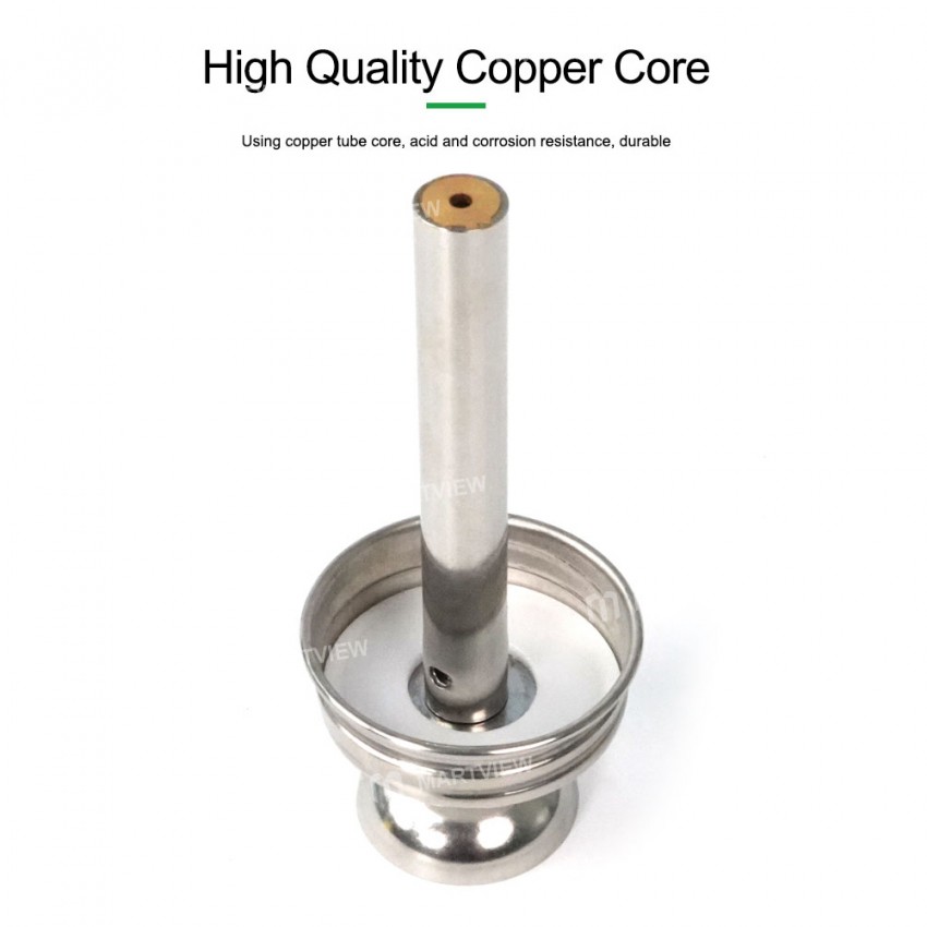 Relife RL-055 150ml Automatic Push-type Copper Core Metal Straw Alcohol Glass Bottle