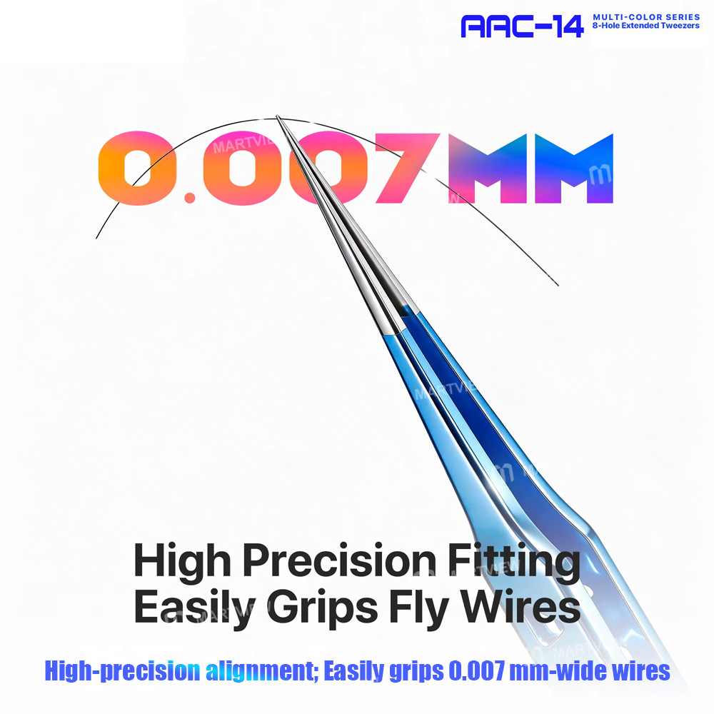 mechanic aac-14-multi-color-series-160mm-extended-stainless-steel-precision-flywire-tweezers-3