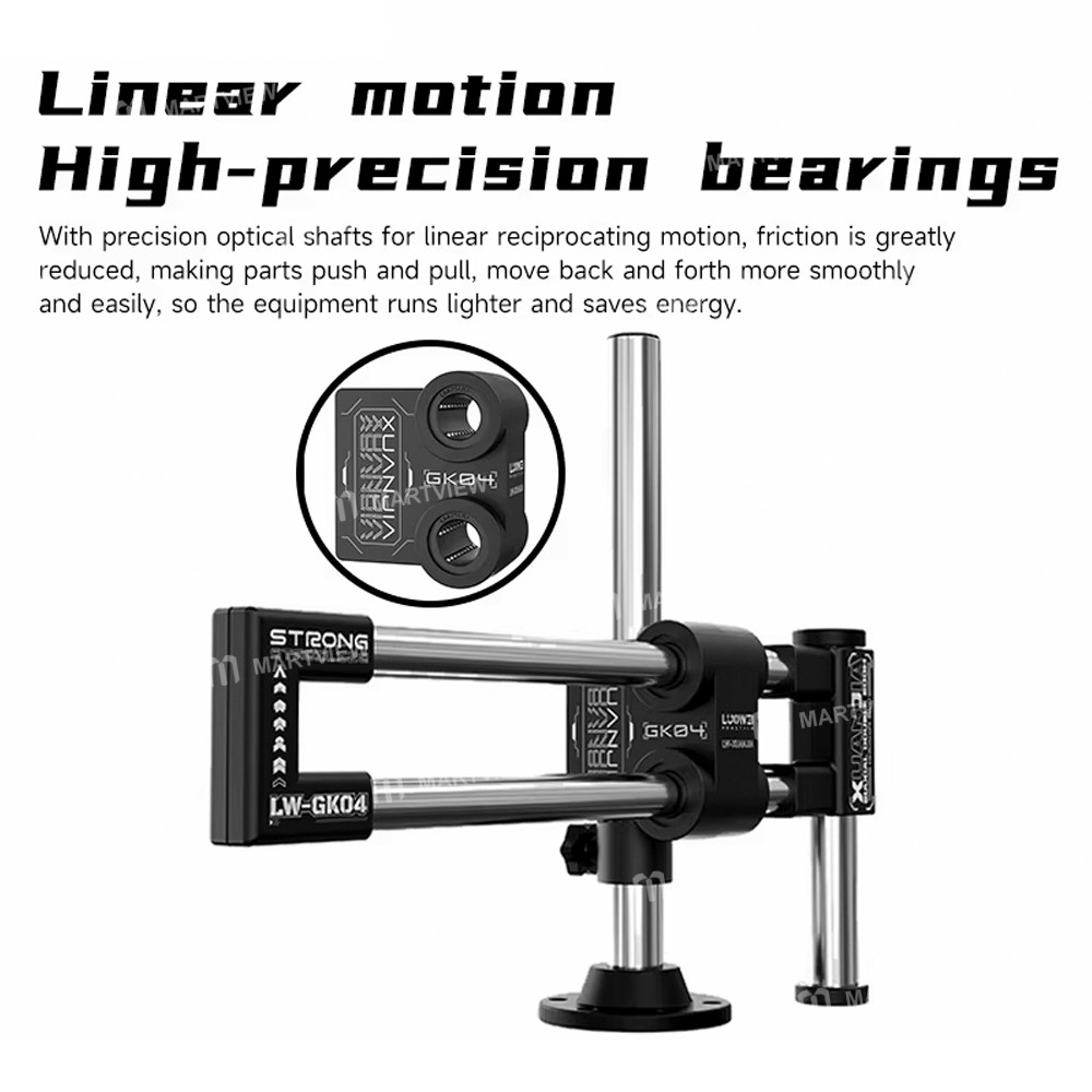 luowei lw-gk04-xuanjia-dual-axis-dual-arm-microscope-swing-arm-stand-compatible-with-most-microscope