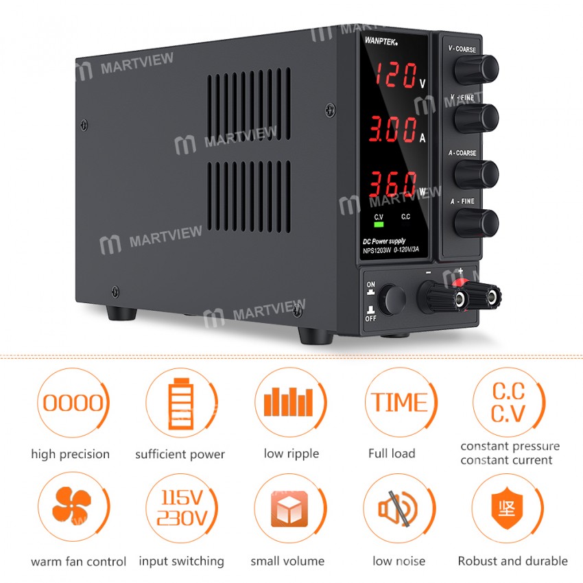 wanptek nps1203w-120v3a-3-digits-led-display-high-precision-dual-output-adjustable-dc-power-supply-1